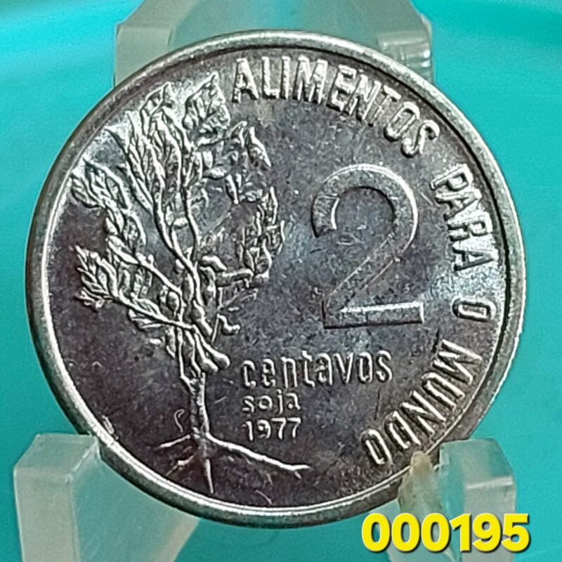 Moeda de 2 Centavos Ano 1977 - FAO - Soja