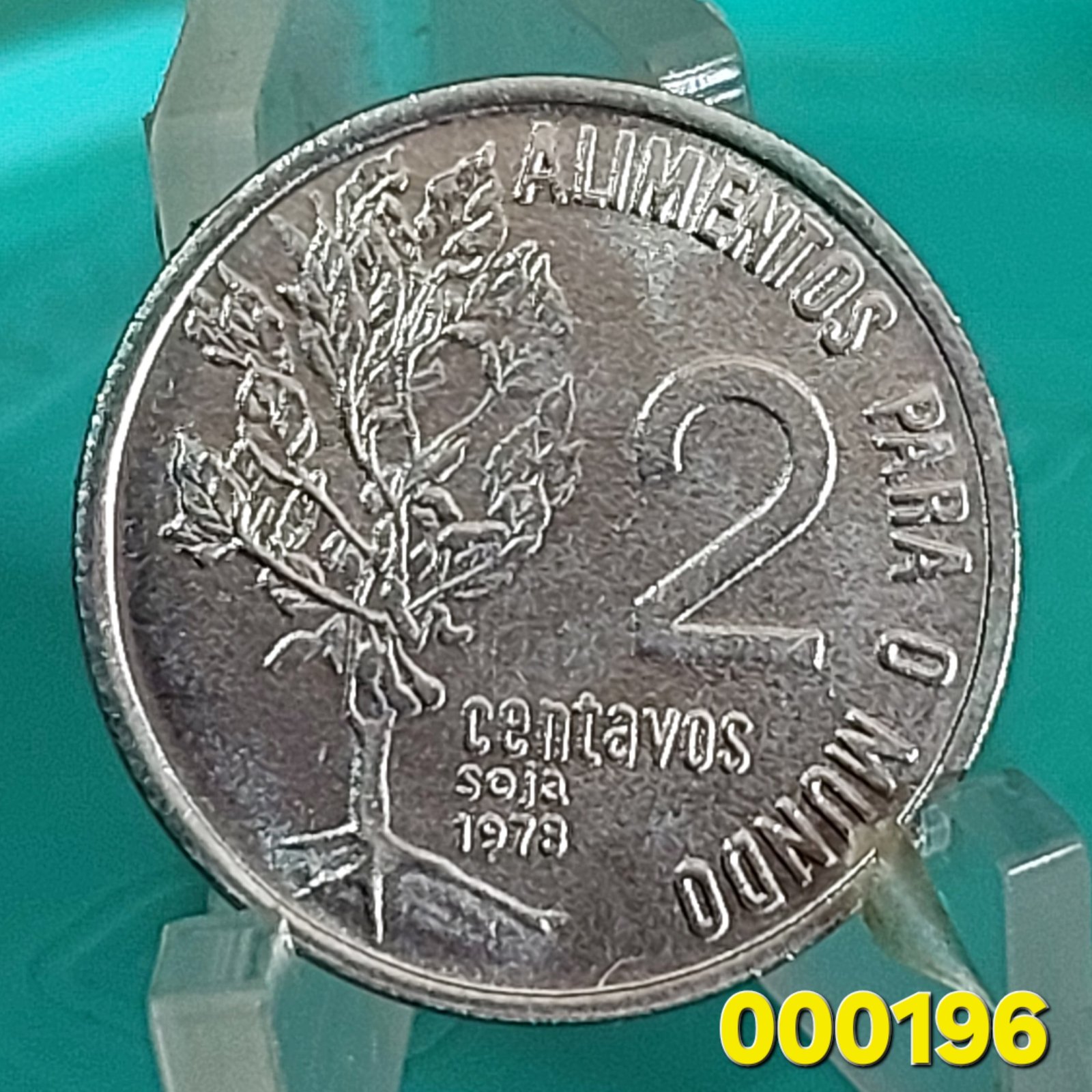 Moeda de 2 Centavos Ano 1978 - FAO - Soja