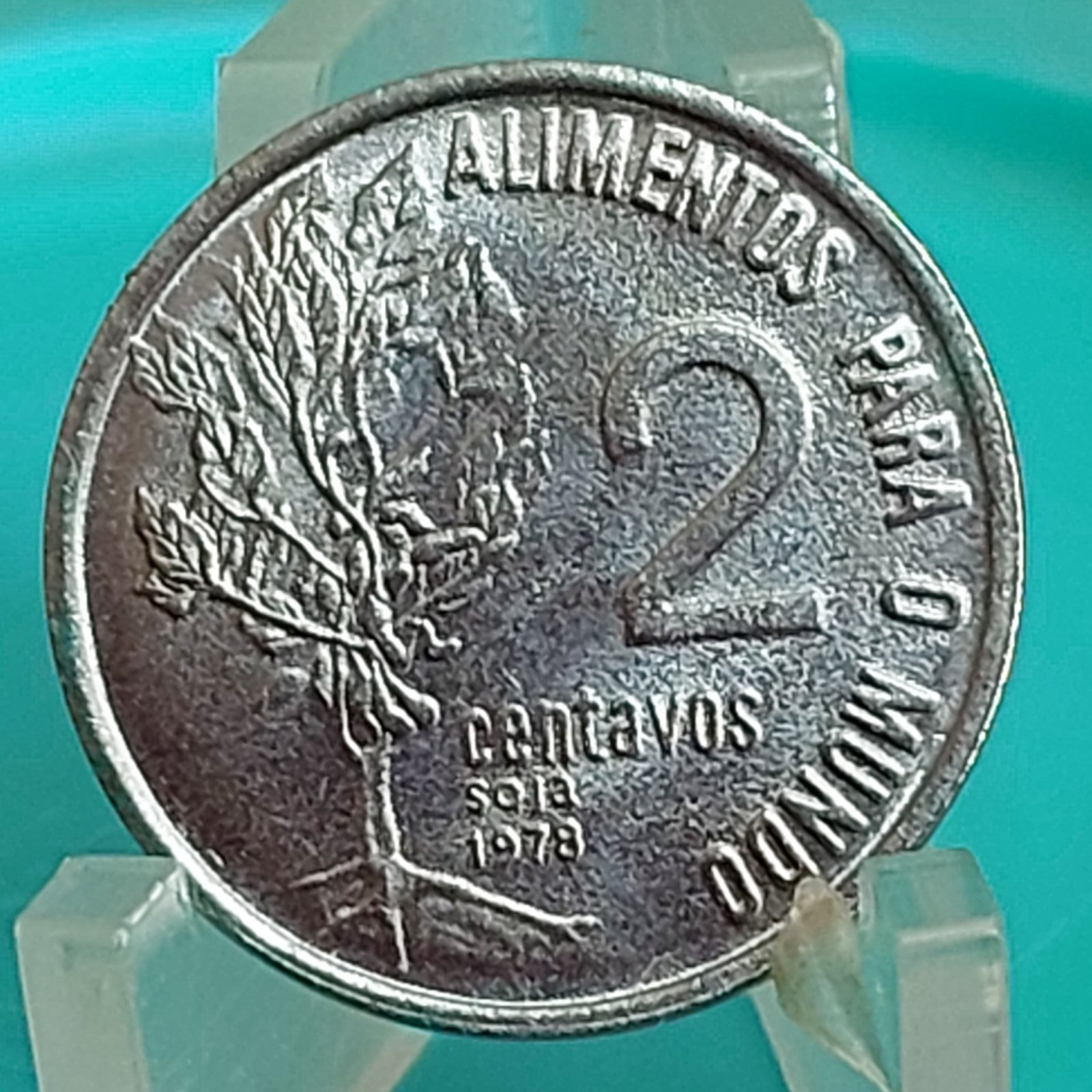 Moeda de 2 Centavos Ano 1978 - FAO - Soja - Imagem 3