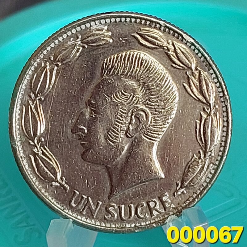 Moeda de 1 Sucre do Equador Ano 1978 - Diâmetro 26 mm
