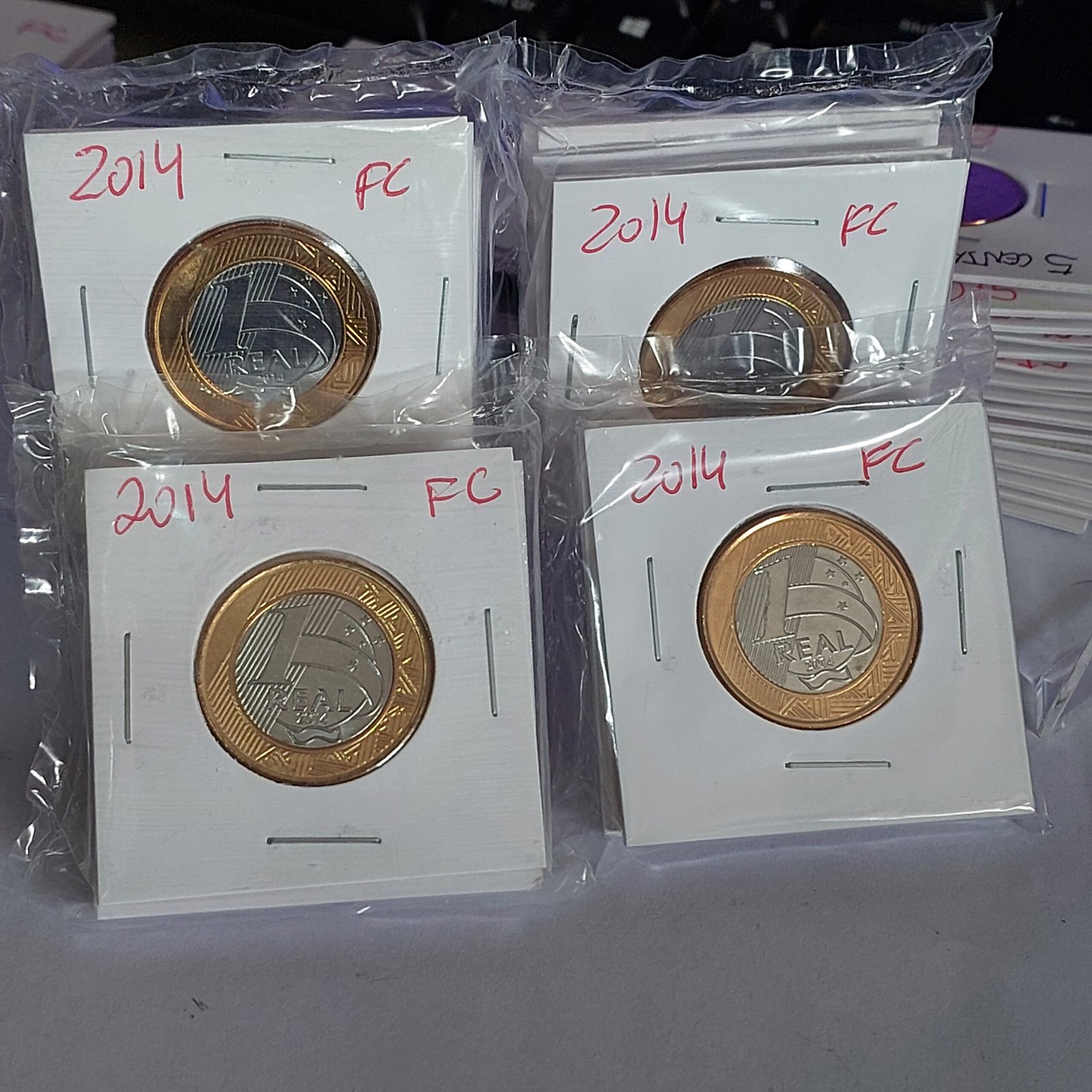Moedas do Brasil - Set Completo do Real Ano 2014 - Flor de Cunho (FC)
