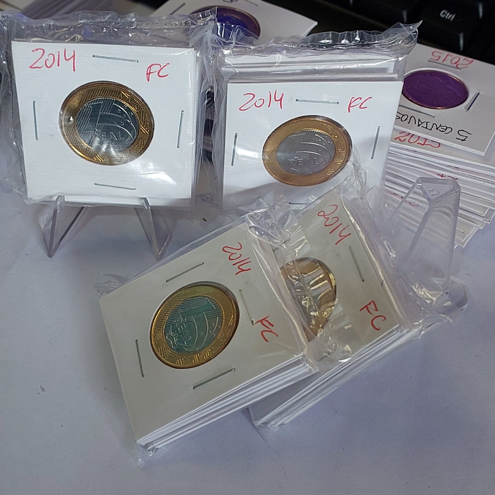 Moedas do Brasil - Set Completo do Real Ano 2014 - Flor de Cunho (FC) - Imagem 3