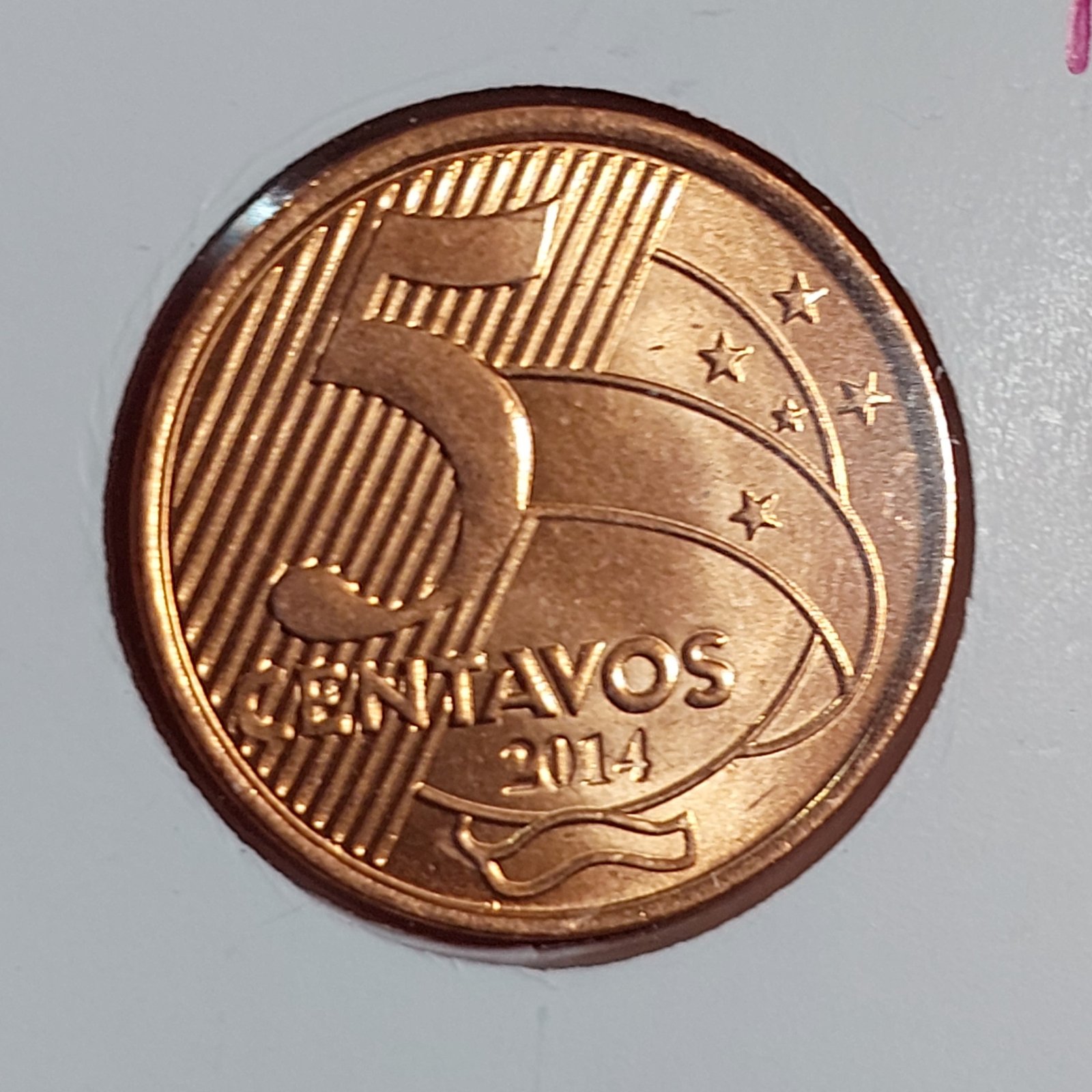 Moedas do Brasil - Set Completo do Real Ano 2014 - Flor de Cunho (FC) - Imagem 4