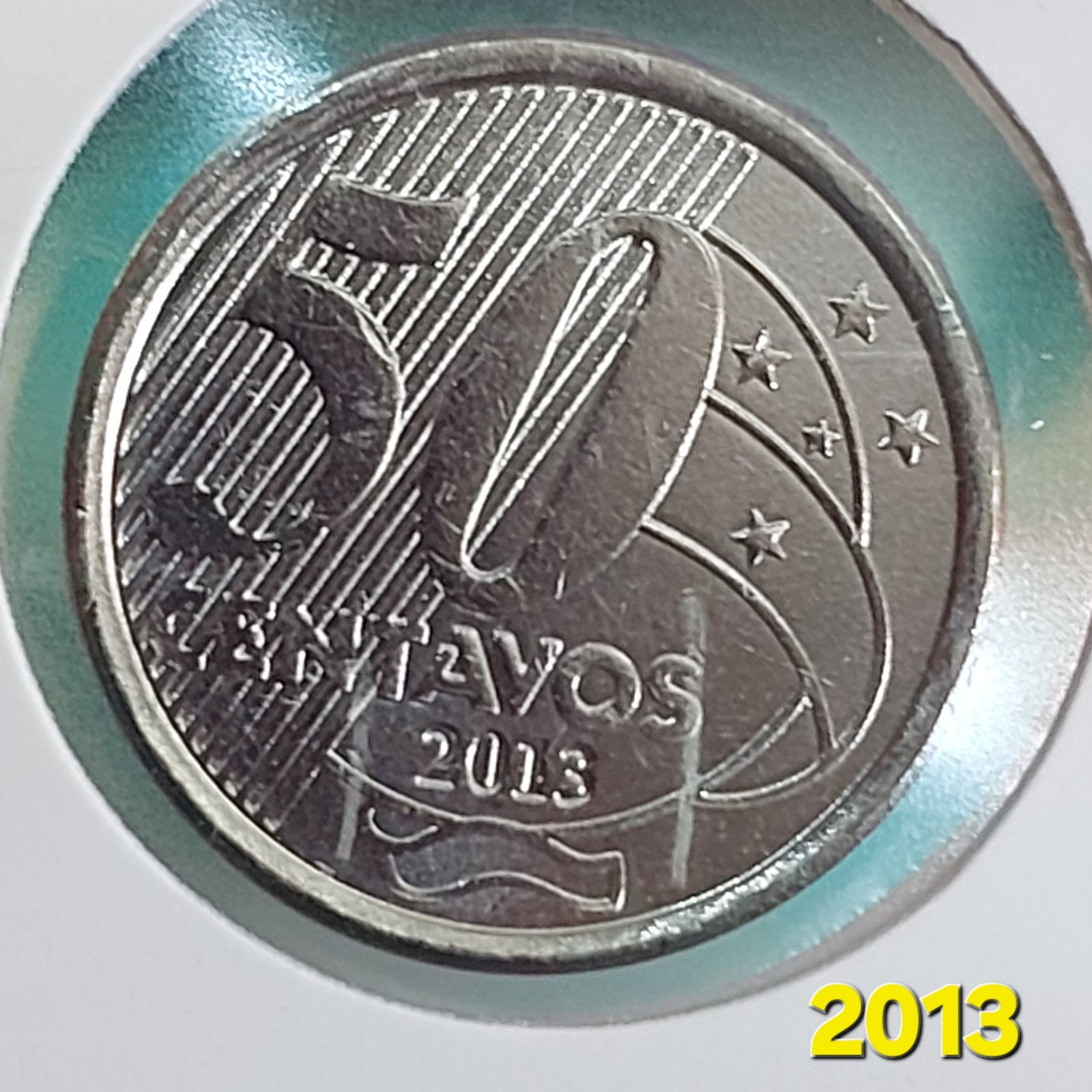 Moedas do Brasil - Set Completo do Real Ano 2013 - Flor de Cunho (FC) - Imagem 10