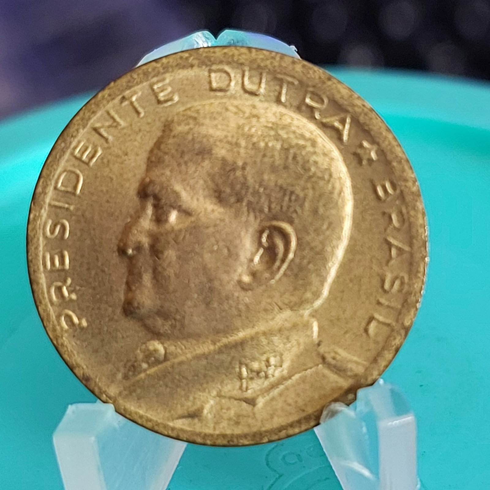 Moeda de 50 Centavos do Brasil Ano 1955 - Eurico Gaspar Dutra - Imagem 5