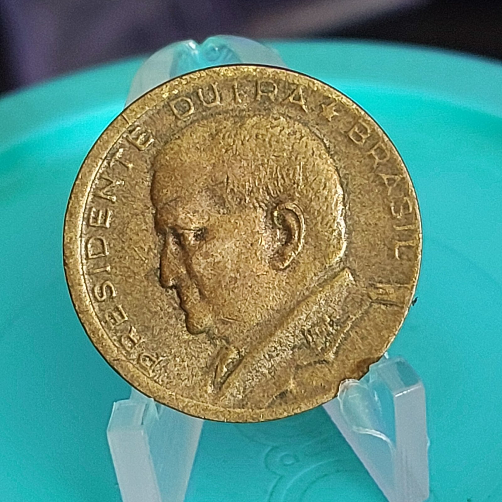 Moeda de 50 Centavos do Brasil Ano 1956 - Eurico Gaspar Dutra - Imagem 4