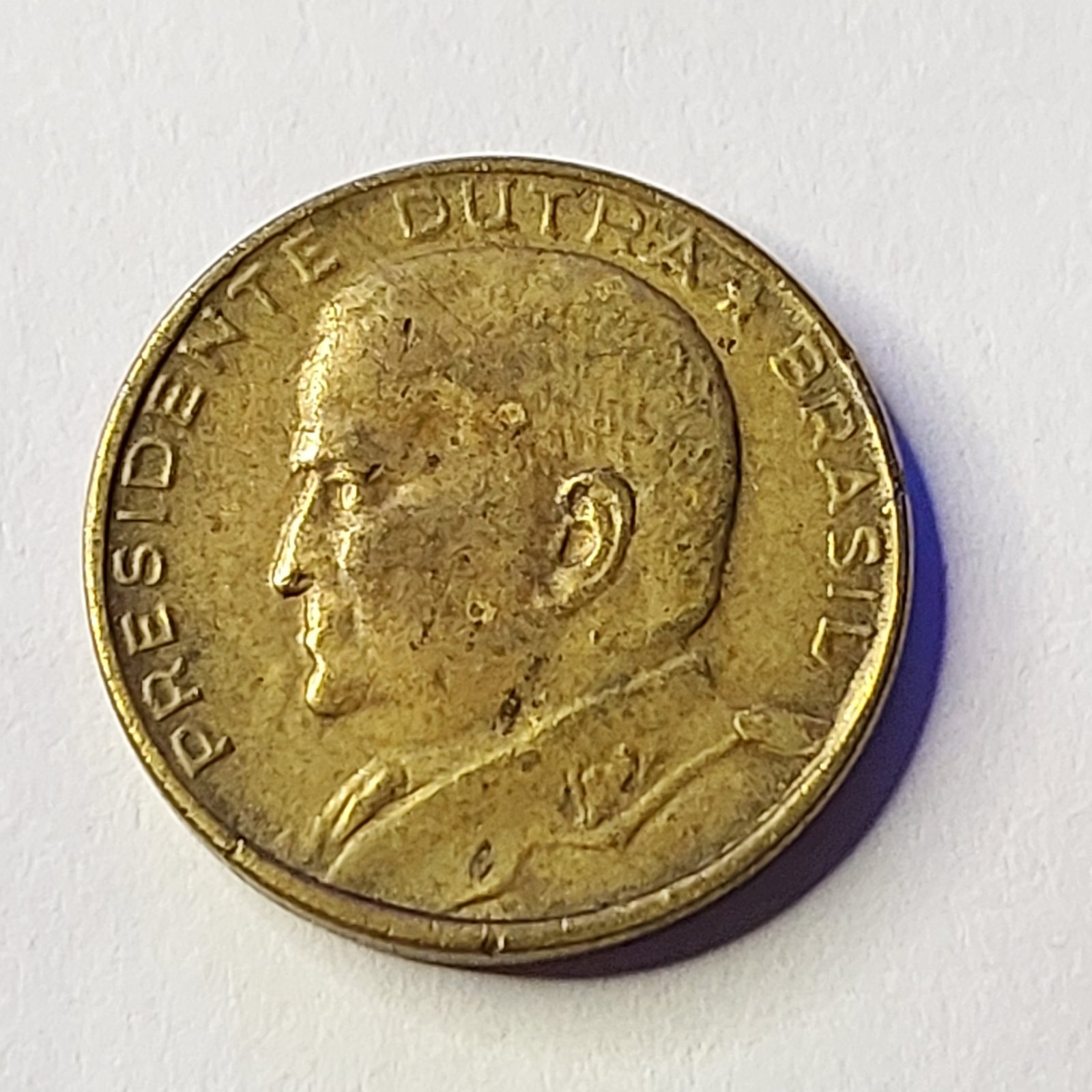 Moeda de 50 Centavos do Brasil Ano 1950 - Eurico Gaspar Dutra - Imagem 6