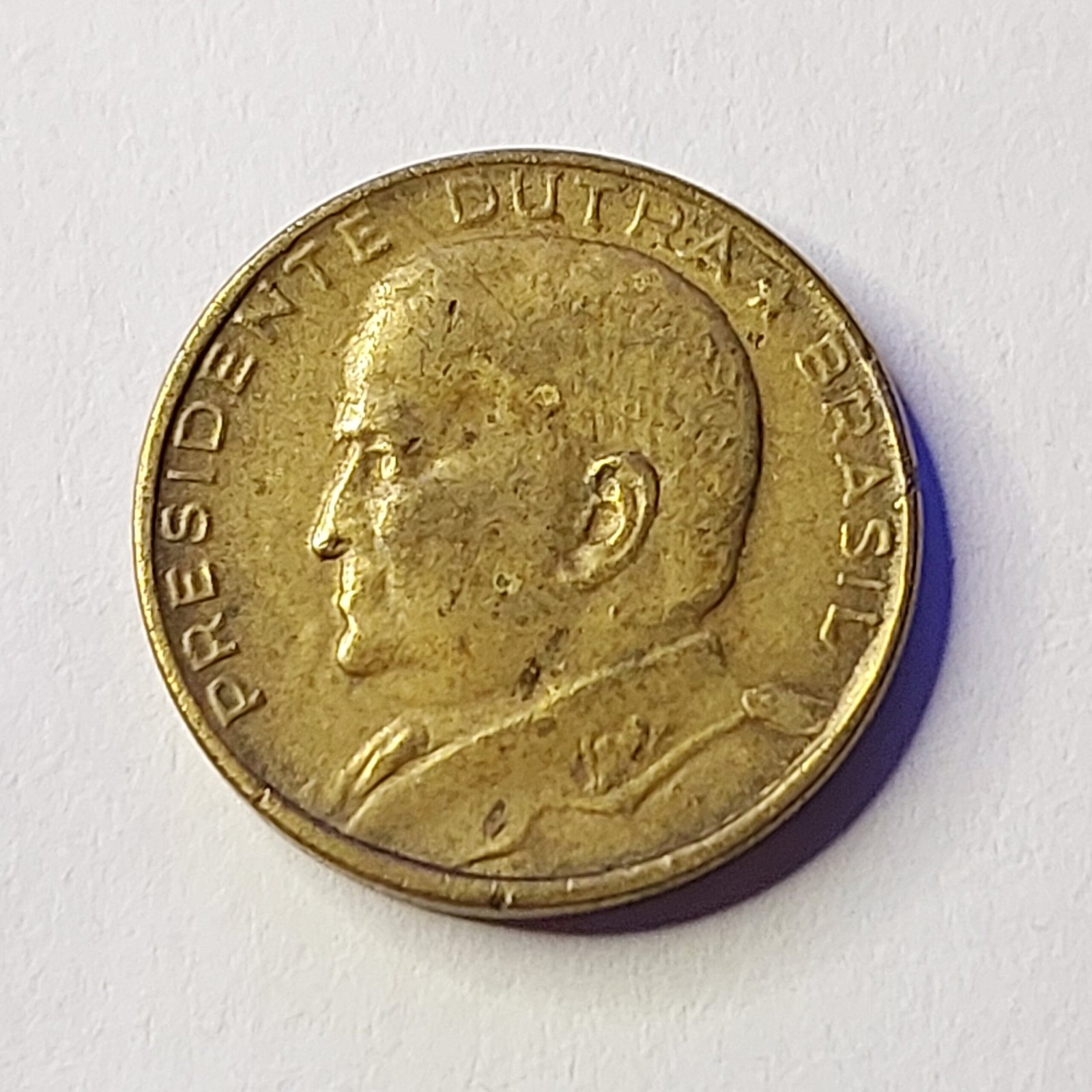Moeda de 50 Centavos do Brasil Ano 1950 - Eurico Gaspar Dutra - Imagem 4
