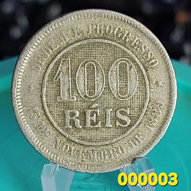 Moeda de 100 Réis do Brasil Ano 1897 - Réis da República
