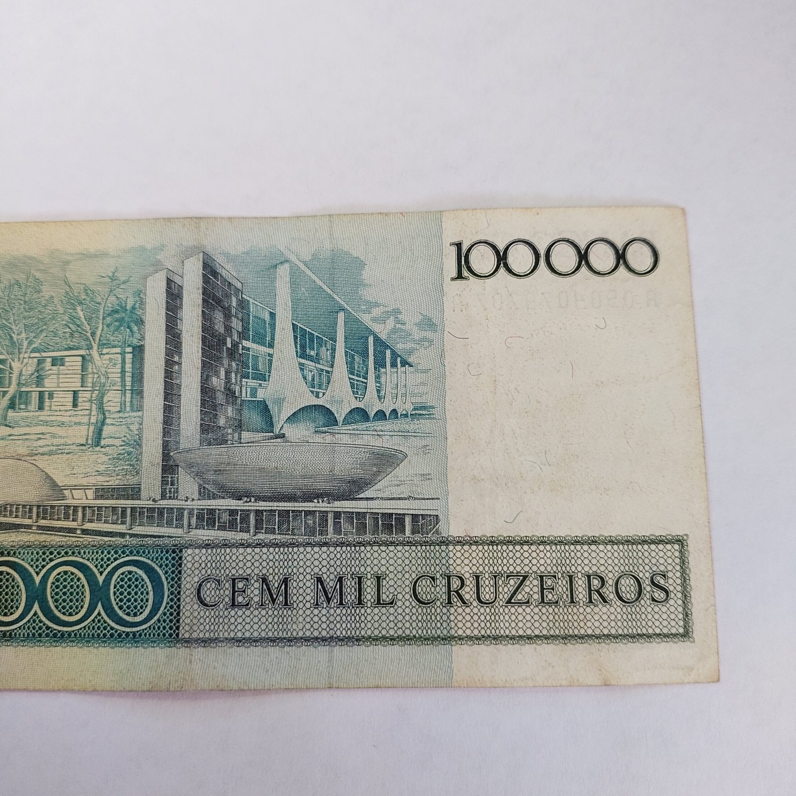 Cédula de 100.000 Cruzeiros Ano 1985 - Juscelino Kubitschek - Imagem 4