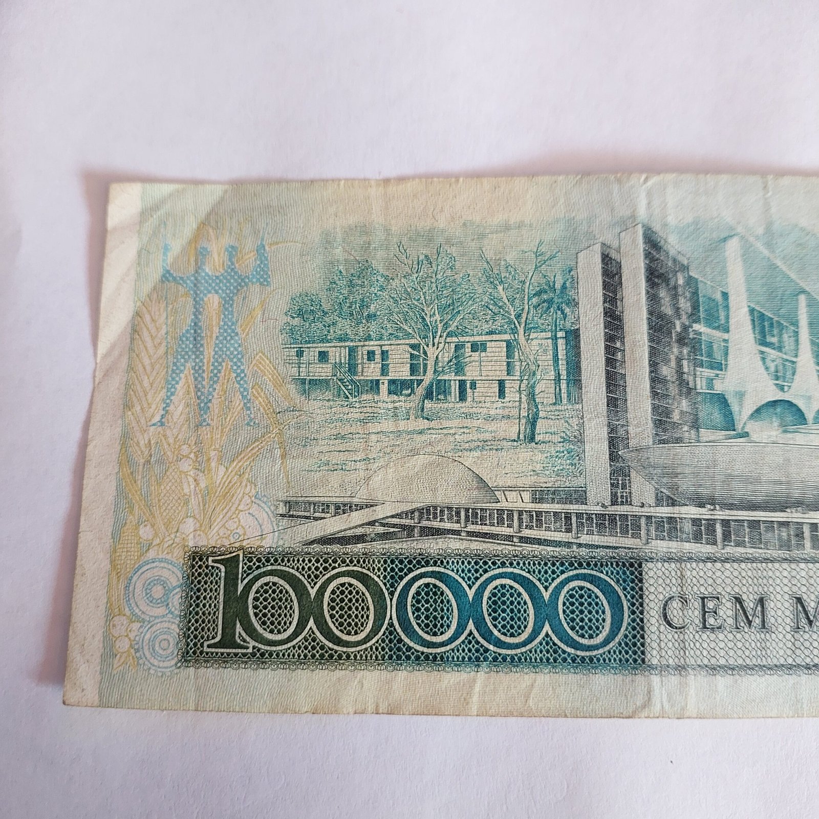Cédula de 100.000 Cruzeiros Ano 1985 - Juscelino Kubitschek - Imagem 5