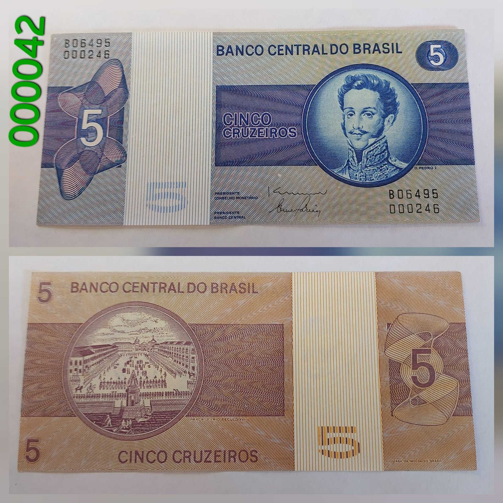 Cédula 5 Cruzeiros Cr$ 5 Ano 1979 - Dom Pedro I