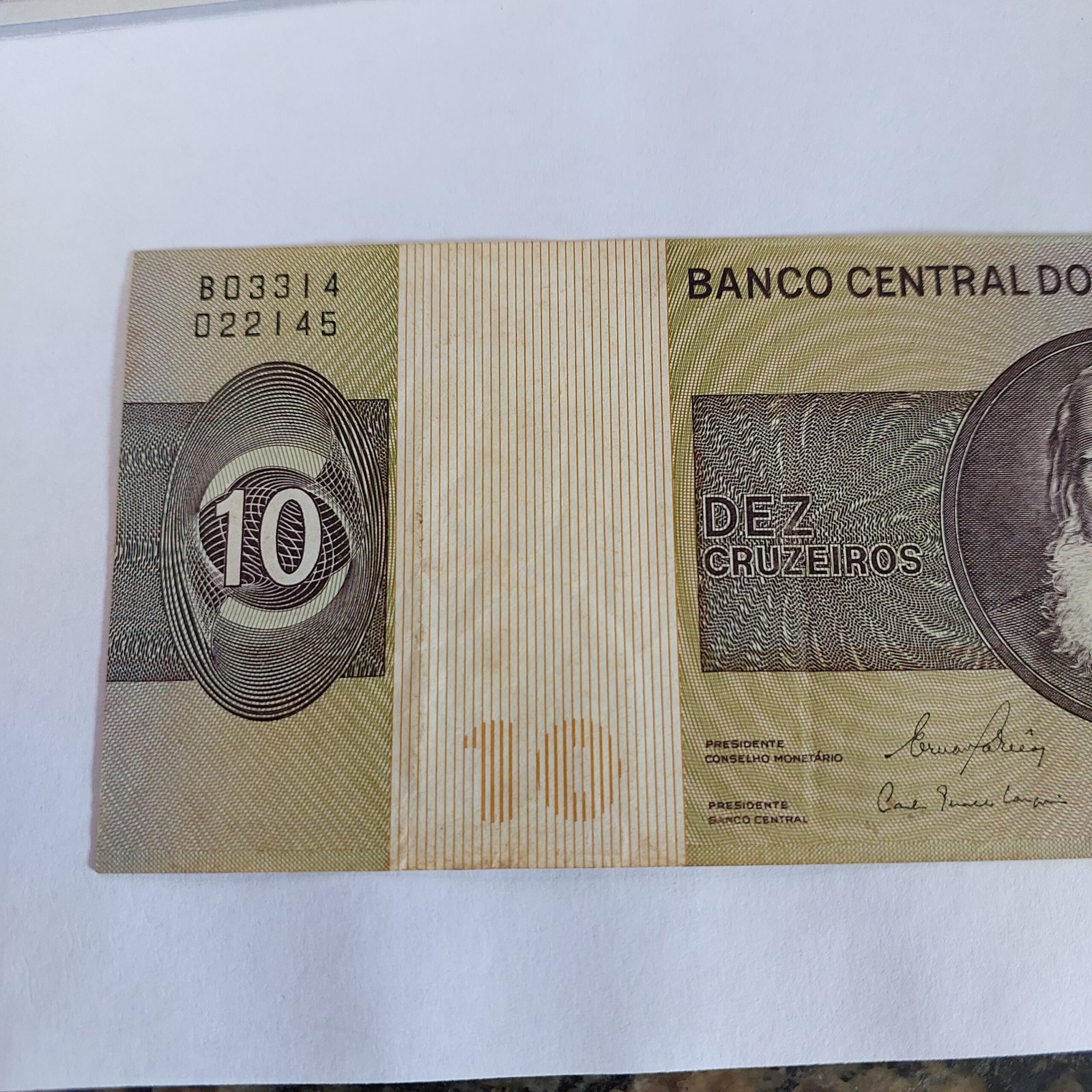 Cédula 10 Cruzeiros Cr$ 10 Ano 1980 - Dom Pedro II - Imagem 3