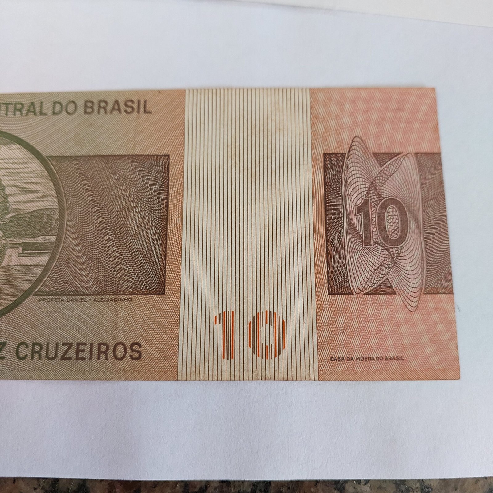 Cédula 10 Cruzeiros Cr$ 10 Ano 1980 - Dom Pedro II - Imagem 4