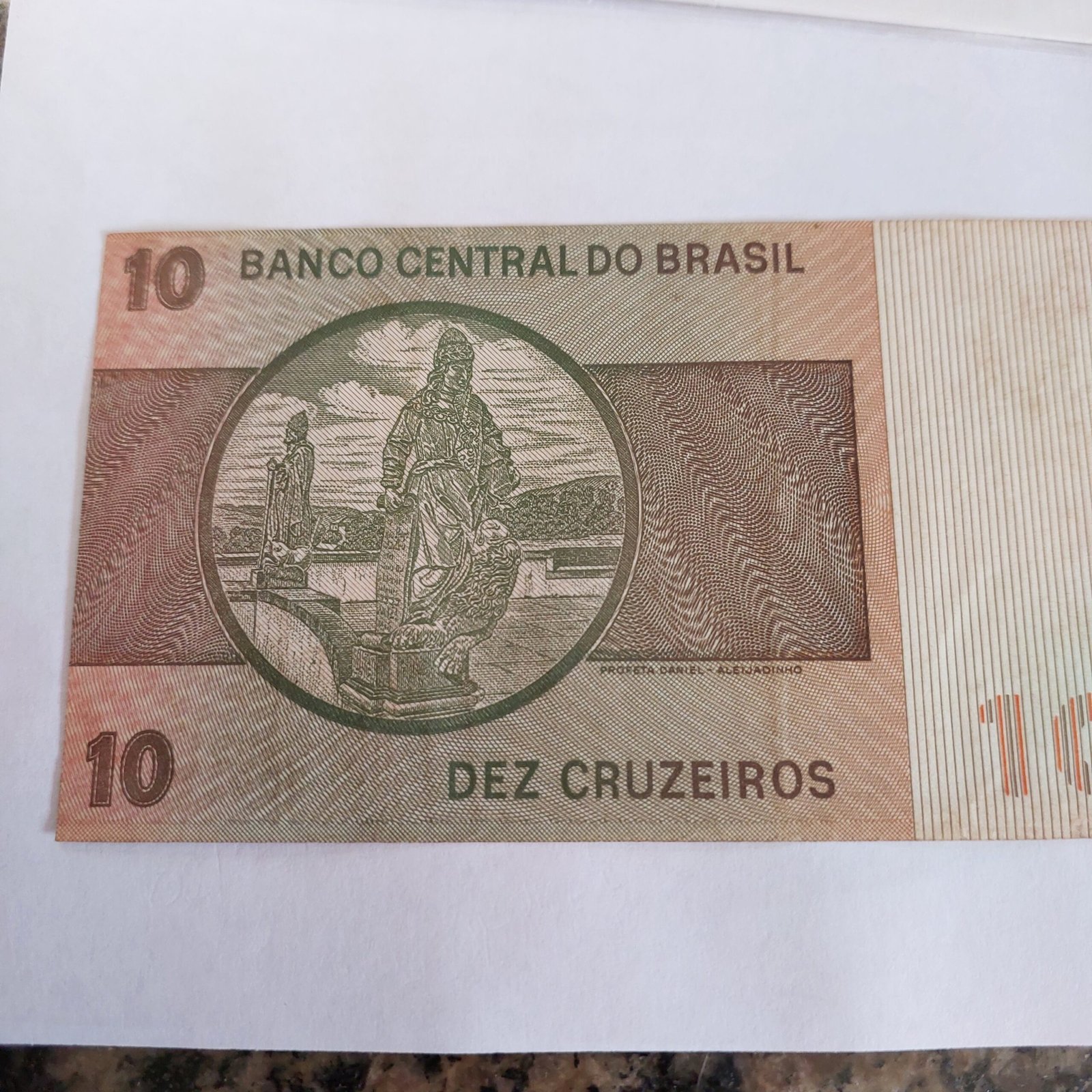 Cédula 10 Cruzeiros Cr$ 10 Ano 1980 - Dom Pedro II - Imagem 5