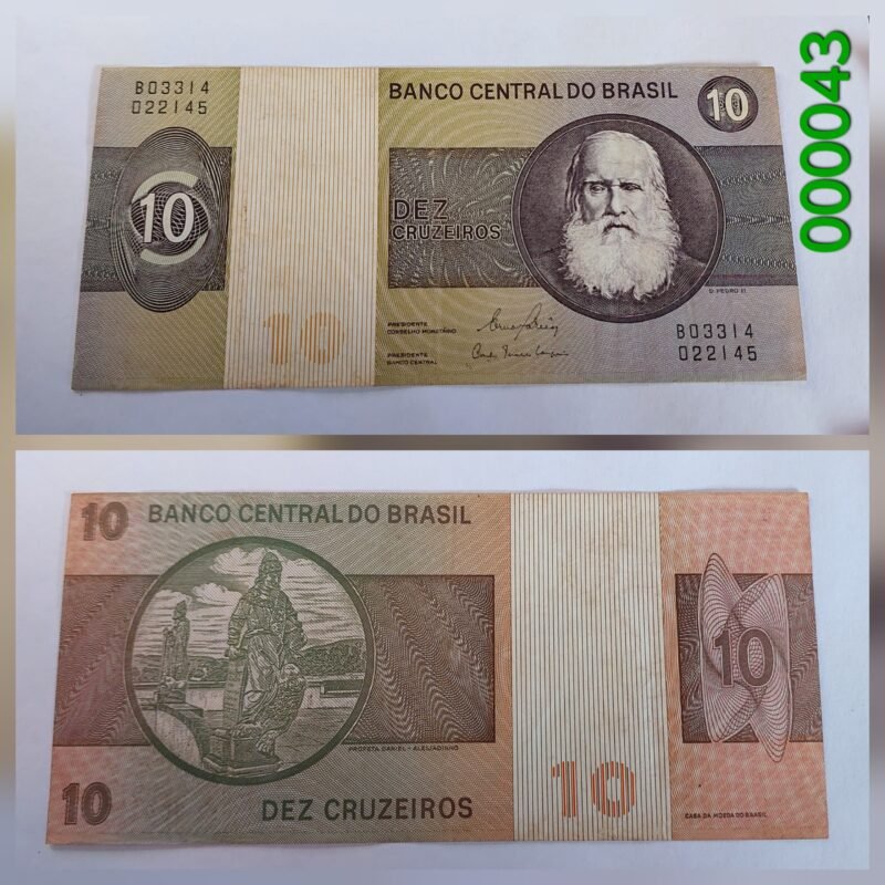 Cédula 10 Cruzeiros Cr$ 10 Ano 1980 - Dom Pedro II