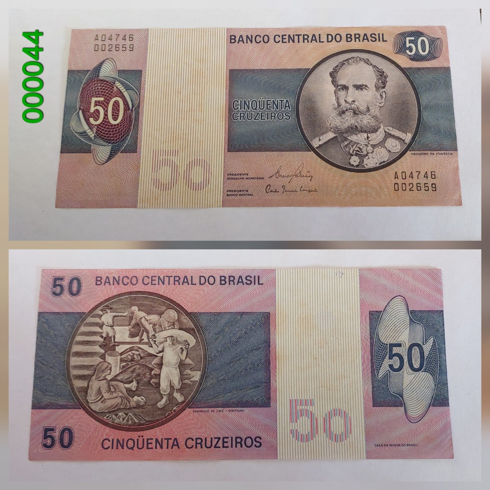 Cédula 50 Cruzeiros Cr$ 50 Ano 1980 - Marechal Deodoro da Fonseca